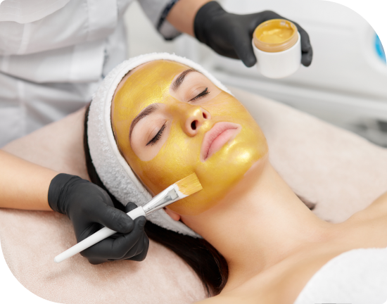 Woman receiving a Vitamin C Facial at Facials & Skincare by Debbie, Orange, CA